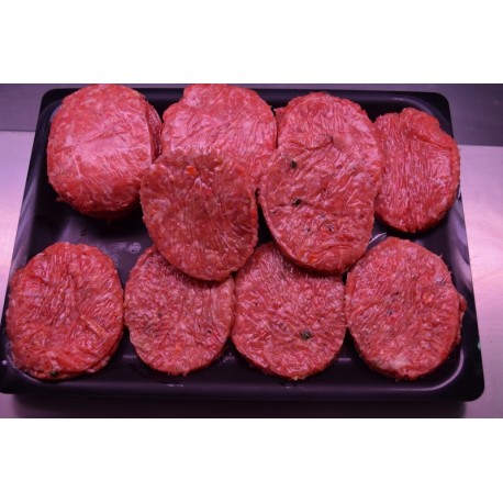 Hamburguesas de pollo con verduras